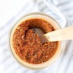 taco seasoning in jar with spoon